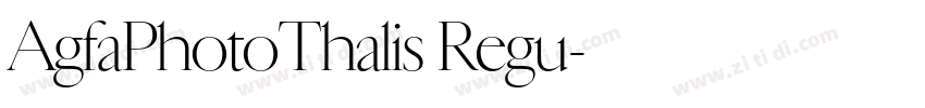 AgfaPhotoThalis Regu字体转换